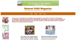 Desktop Screenshot of naturalchildmagazine.com