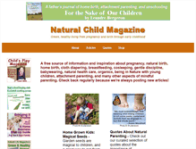 Tablet Screenshot of naturalchildmagazine.com